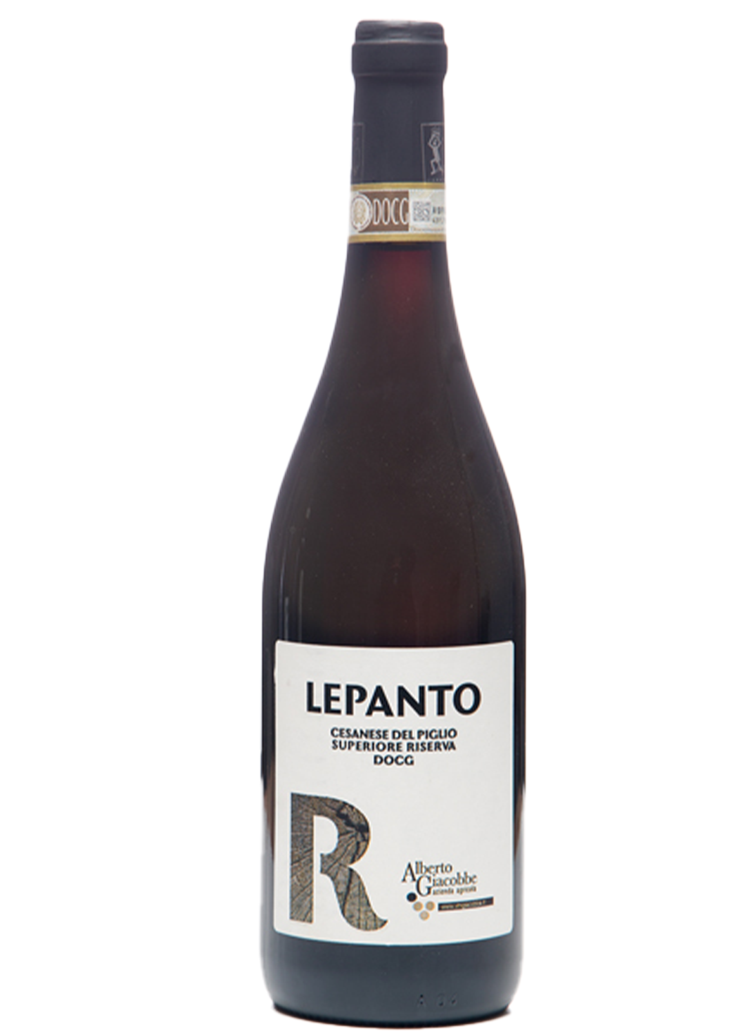 Vino rosso Cesanese del Piglio Lepanto della cantina Giacobbe