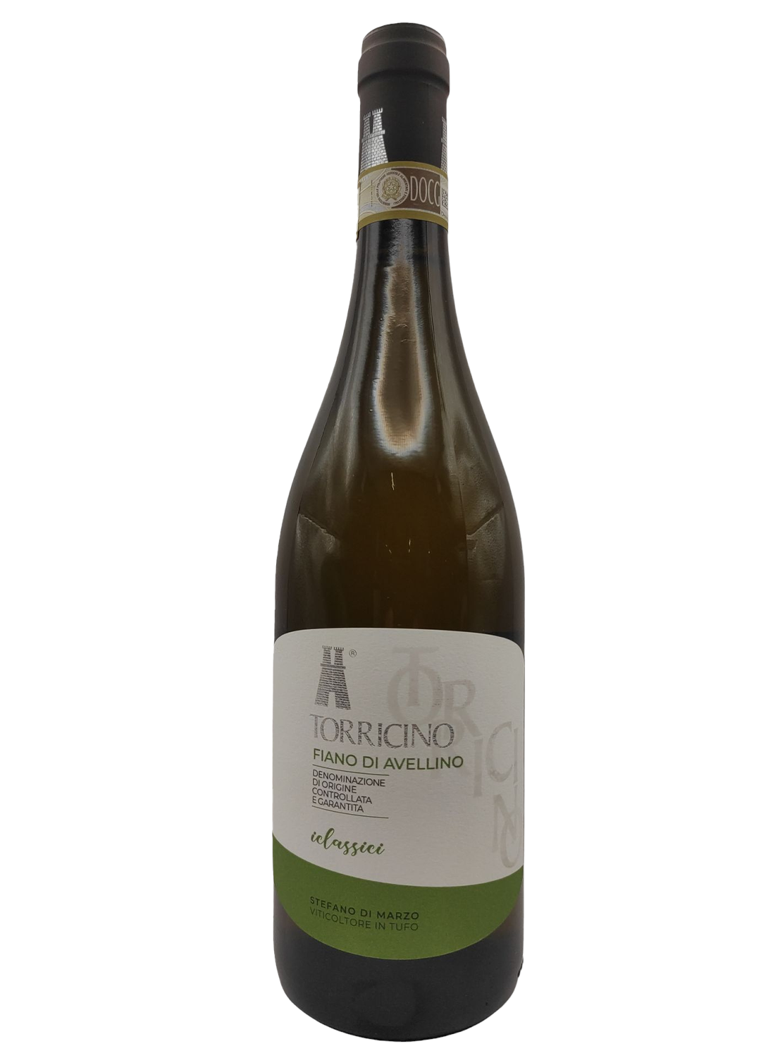 bottiglia di vino bianco fiano di avellino i classici cantina torricino