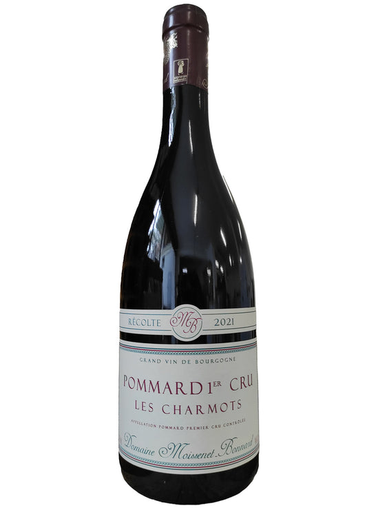 bottiglia in vetro di vino rosso Pommard 1Er Cru_Les Charmots cantina Moissenet Bonnard