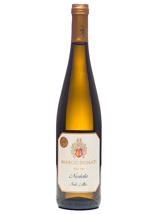 bottiglia di vino bianco in vetro nosiola cantina marco donati