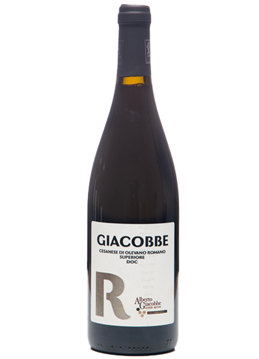 Vino rosso Cesanese di Olevano Romano superiore della cantina Giacobbe