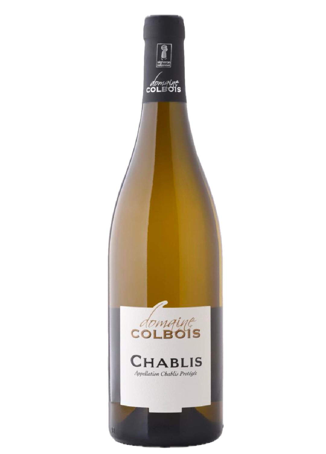 Bottiglia Chablis AOC 2023 Domaine Michel Colbois — 
vino bianco francese Chardonnay Borgogna Francia
