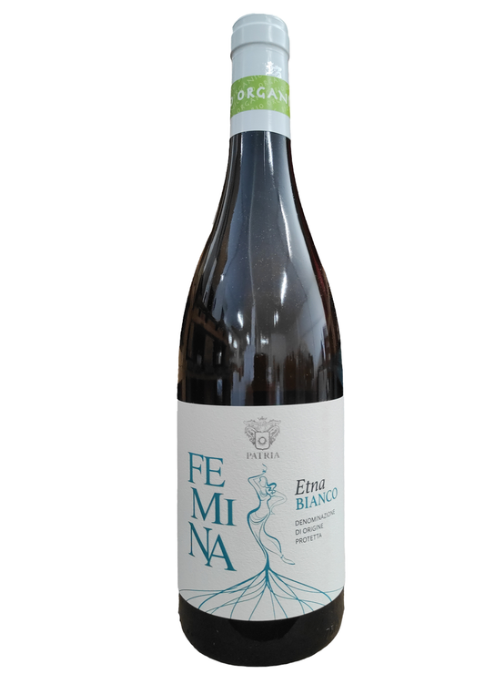 bottiglia di vino bianco femina cantina patria