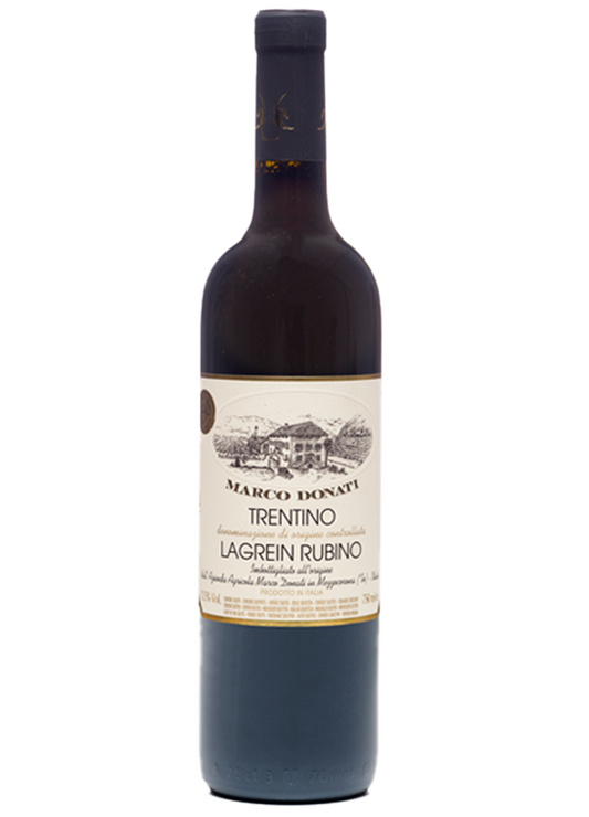 Bottiglia Lagrein Rubino Selezione Trentino DOC Marco Donati — 
vino rosso Lagrein Trentino barrique autoctono