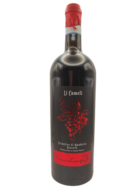 Vino rosso primitivo di manduria riserva Li Cameli cantina Erminio Campa