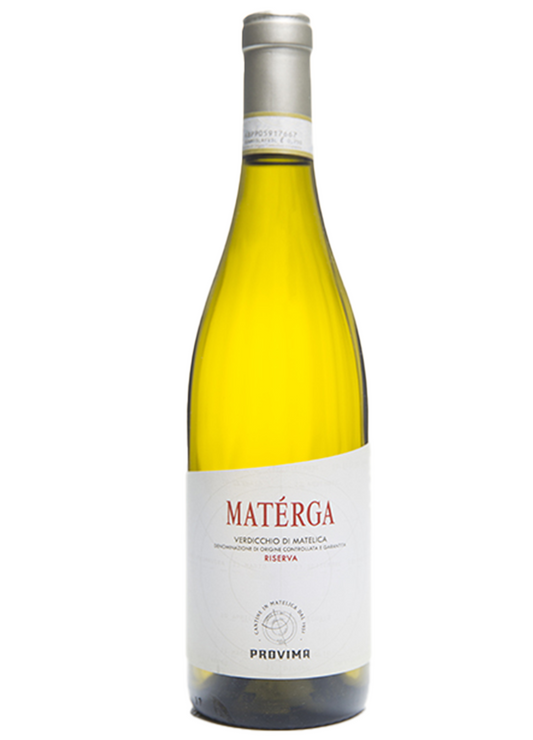 bottiglia di vino bianco verdicchio di matelica materga cantina provima